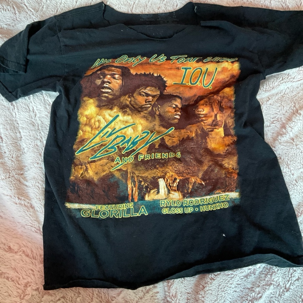 Black Graphic T-Shirt with Colorful Print